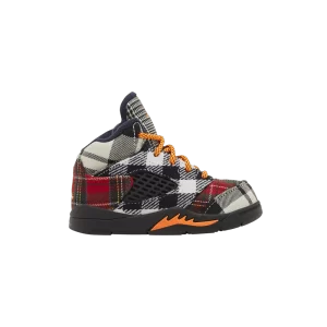 Baskets Air Jordan 5 Retro TD 'Plaid' Noir/Orange total/Obsidienne foncée FD4813 008