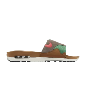 Nike Air Max 1 Slide 'Powerwall' Marron Ale/Olive Gris/Voile/Corail FJ4007 200