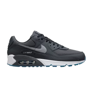 Nike Air Max 90 'Reflective Swoosh - Anthracite Industrial Blue' Anthracite/Bleu industriel/Blanc/Argent réfléchissant FV0381 001