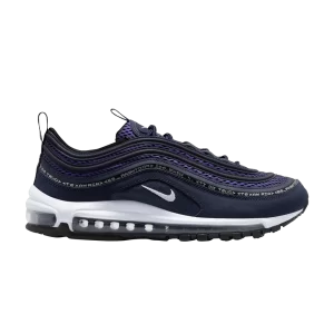 Nike Air Max 97 'Just Do It Code' Obsidienne/Flotte de minuit/Noir/Gris football FQ7965 400