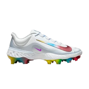 Nike Alpha Huarache Elite 4 Low MCS 'Rainbow' Blanc/Gris Football/Rouge Varsity/Hyper Violet FQ7724 106