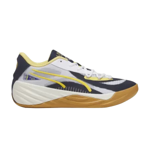 Puma Noir Fives x All-Pro Nitro 'Harlem Rens 100 Year Anniversary' Baskets Ivoire Brillant/Marine 379886 01