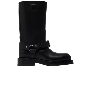 Burberry Wmns Leather Saddle Low Boot 'Noir' Noir 8077392