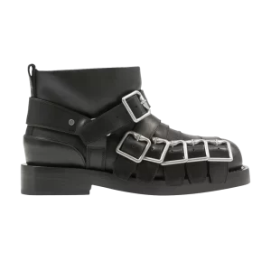 Burberry Wmns Leather Strap Boot 'Noir' Baskets Noir 8077201