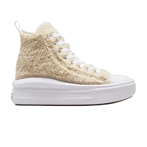 Converse Chuck Taylor All Star Move Platform High GS 'Sherpa – Baskets Beach Stone' Beach Stone/Blanc/Noir A06794C