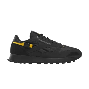 Reebok Classic Leather 'Winterized - Black Yellow' Baskets Pure Grey 7/Noir/Cool Grey 6 100032804
