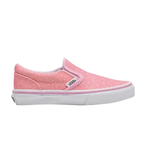 Vans Classic Slip-On V Baskets 'Glitter - Pink' pour Enfants Rose pailleté VN0005WWPNK