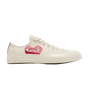 Converse Comme des Garçons Play x Chuck 70 Low 'Milk 'Sneakers 2023 Milk/Blanc/Rouge High Risk A08795C