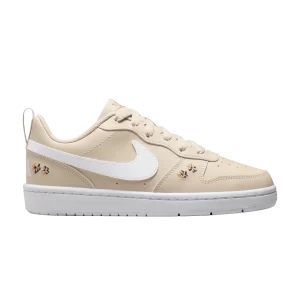 Nike Court Borough Low Recraft SE GS 'Embroidered Floral' Sable dérive/Ficelle/Noir/Blanc FZ3136 100