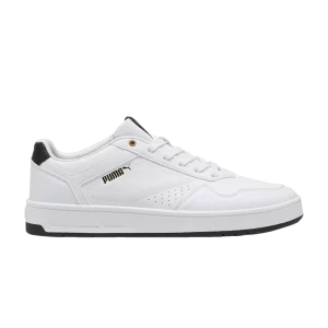 Puma Court Classic 'White Black Gold' Baskets Blanc/Noir/Or 395018 07