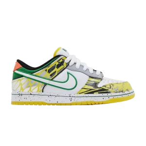 Nike Dunk Low 'What the Duck – University of Oregon Away 'PE Blanc/Noir/Argent métallique/Vert pomme HV1454 100