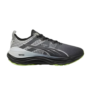 Puma ForeverRun Nitro 'Water Repellent – Black Fizzy Apple 'Baskets Noir/Gris glacier/Pomme effervescente 310077 01