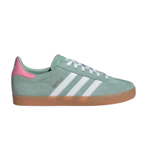 adidas Gazelle J 'Hazy Green Bliss Pink' Baskets Couleur verte/Nuage blanc/Couleur rose du bonheur IG9152
