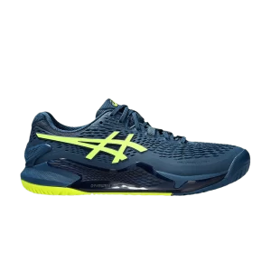 ASICS Gel Résolution 9 2E Large 'Mako Blue' Bleu Mako/Jaune Safe 1041A376 404