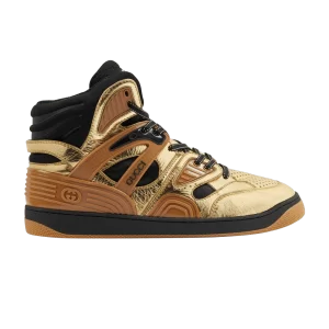 Baskets Gucci Basket High 'Gold' Tan/Or/Noir 724005 AABB8 8047