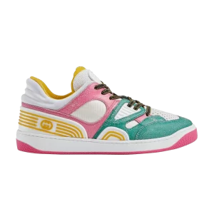 Gucci Wmns Basket 'Blanc Rose Vert' Baskets Blanc/Rose/Vert 725905 AABB6 3152