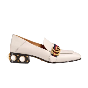 Gucci Wmns Leather Mid-Heel Loafer 'Blanc Bleu Rouge' Baskets Blanc/Bleu/Rouge 423559 DKHC0 9061