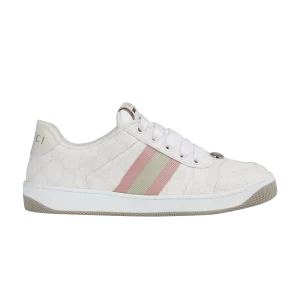 Gucci Wmns Screener Sneaker 'GG Monogram – Blanc Rose 'Blanc/Gris clair/Rose/Vert 771134 96GE0 9058