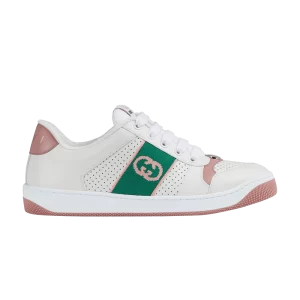 Gucci Wmns Screener 'White Light Pink Green' Baskets Blanc/Rose clair 765128 AACV8 9062