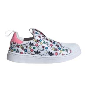 Baskets adidas Hello Kitty x Superstar 360 J 'Floral' Nuage blanc/Nuage blanc/Rose Couleur du bonheur IG5666