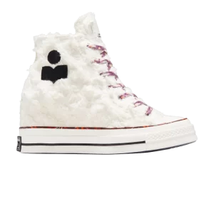 Converse Isabel Marant x Chuck 70 Internal Wedge High 'Vanilla White' Baskets Blanc vanille/Noir/Rouge A10222C