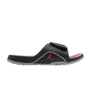 Air Jordan Hydro 4 Retro Slide 'Black Cement' Noir/Gris ciment/Rouge feu 532225 060