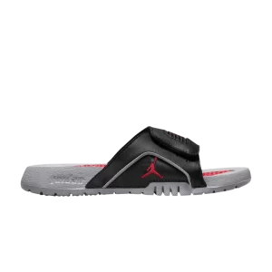 Air Jordan Hydro 4 Retro Slide GS 'Black Cement' Noir/Gris ciment/Rouge feu 532226 060