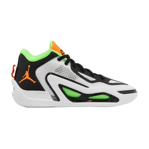 Air Jordan Tatum 1 PF 'Home Team' Baskets Blanc/Noir/Vert Strike/Orange Total DZ3330 108