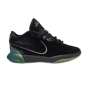 Nike LeBron 21 GS 'Tahitian' Baskets Noir/Gris fer/Vert pétrole/Étain métallique FB7699 001