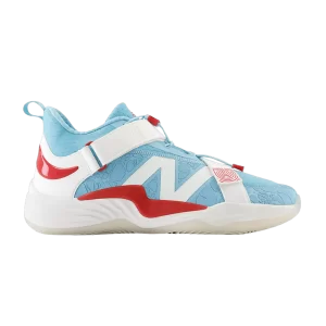 New Balance Lindor 2 Baskets d'avant-match 'Vintage Puerto Rico' Super Sarcelle/Rouge Équipe/Blanc Optique TLINDPR2