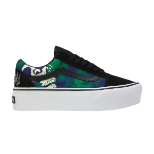 Vans Old Skool Stackform 'Glow-In-The-Dark Skull Print' Baskets Noir VN0009PZCJI