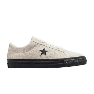 Converse One Star Pro Vintage Suede Low 'Egret Black' Baskets Aigrette/Aigrette/Noir A04609C