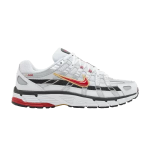 Nike P-6000 'Platinum Varsity Red' Baskets Blanc/Platine métallisé/Rouge CD6404 102