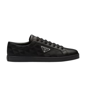 Baskets Prada en cuir et Re-Nylon 'Black Symbole Motif Pattern' Noir 2EE376 3LNW F0002