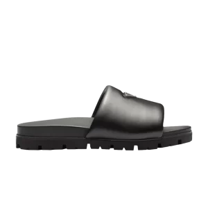 Prada Baskets Rembourrées En Cuir Nappa Slide 'Noir' Noir 2X3099 2DL8 F0002