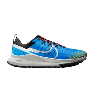 Nike React Pegasus Trail 4 'Light Photo Blue Silver' Bleu photo clair/Rouge piste/Noir/Argent métallique DJ6158 401