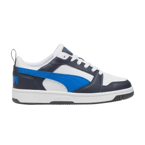 Puma Rebound V6 Low Big Kid 'Hyperlink Blue Galactic Grey' Blanc/Hyperlink Bleu/Galaxy Gris 393833 16