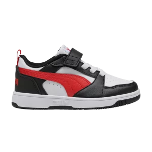 Puma Rebound V6 Low Little Kid 'Blanc Noir Rouge' Baskets Blanc/Forever Rouge/Noir 397419 04