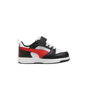 Puma Rebound V6 Low Baskets 'White Black Red' pour tout-petits Blanc/Rouge éternel/Noir 397420 04