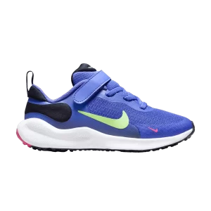 Nike Revolution 7 PS 'Ultramarine Lime Blast' Ultramarine clair/Obsidienne foncée/Blanc/Lime Burst FB7690 500