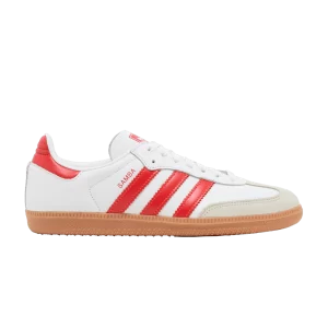adidas Wmns Samba OG 'White Solar Red Gum' Baskets Blanc Nuage/Rouge Sunny/Blanc IF6513