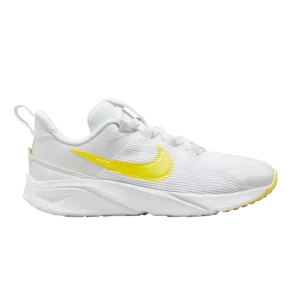 Nike Star Runner 4 PS 'Summit White Opti Yellow' Blanc sommet/Gris brillant/Blanc/Jaune opti DX7614 101