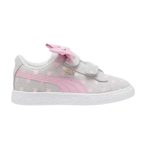 Puma Suede Classic Re-Bow Little Kid 'Hearts - Silver Mist' Baskets Silver Mist/Rose Lilas 389614 05
