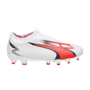 Puma Ultra Match Laceless FG AG Jr 'Breakthrough Pack' Baskets Blanc/Noir/Orchidée de feu 107514 01