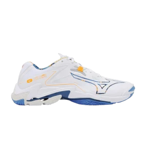 Mizuno Wave Lightning Z8 'Blanc Bleu Marocain' Blanc/Boucle Carotte/Bleu Marocain V1GA240056