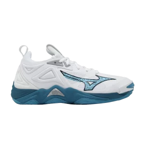Mizuno Wave Momentum 3 Baskets Bleu Marin Blanc Blanc/Bleu Marin/Argent V1GA231221