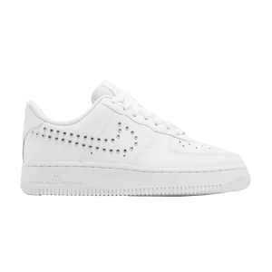 Nike Wmns Air Force 1 '07 'Studded Swoosh 'Blanc/Argent métallique/Ton platine/Chrome FQ8887 100