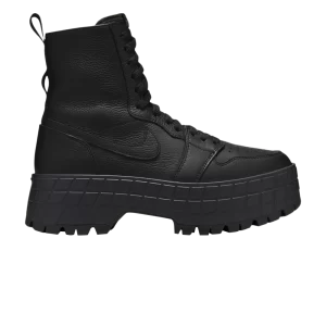Femme Air Jordan 1 High Brooklyn 'Triple Black' Noir/Étain Plat/Noir FJ5737 001