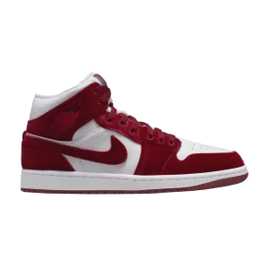 Femme Air Jordan 1 Mid 'Red Velvet' Blanc/Noir/Blanc/Team Rouge FZ3334 100