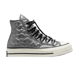 Converse Wmns Chuck 70 High 'Quilted' Baskets Métallique/Aigrette/Noir A08719C
